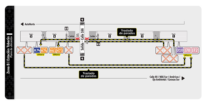 Plano de la estación Toberín