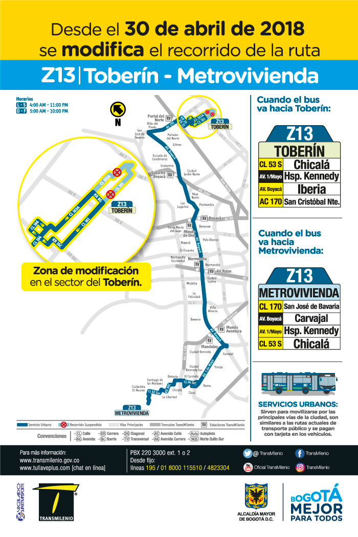 Mapa con el ajuste del recorrido del a ruta Z13