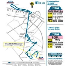 Novedad ruta urbana E26A extensión de recorrido