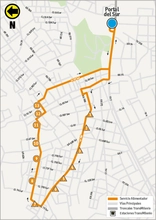 Mapa del ajuste de la ruta 10-3