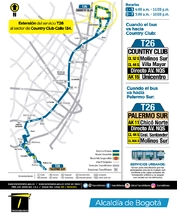 Información ruta urbana T26
