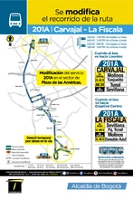 información de la ruta 201A