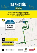 Ruta 8, servicio urbano Portal Norte