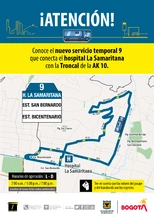 Ruta 9, servicio urbano Hospital La Samaritana