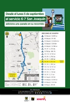 Ajuste operacional de la ruta-6-7 San Joaquín
