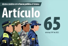 Fuerza pública entrar la sistema de TransMilenio