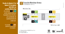 Estación Movistar Arena tendrá cambios operacionales