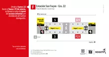 Cierre de acceso en la Estación San Façon - Carrera 22