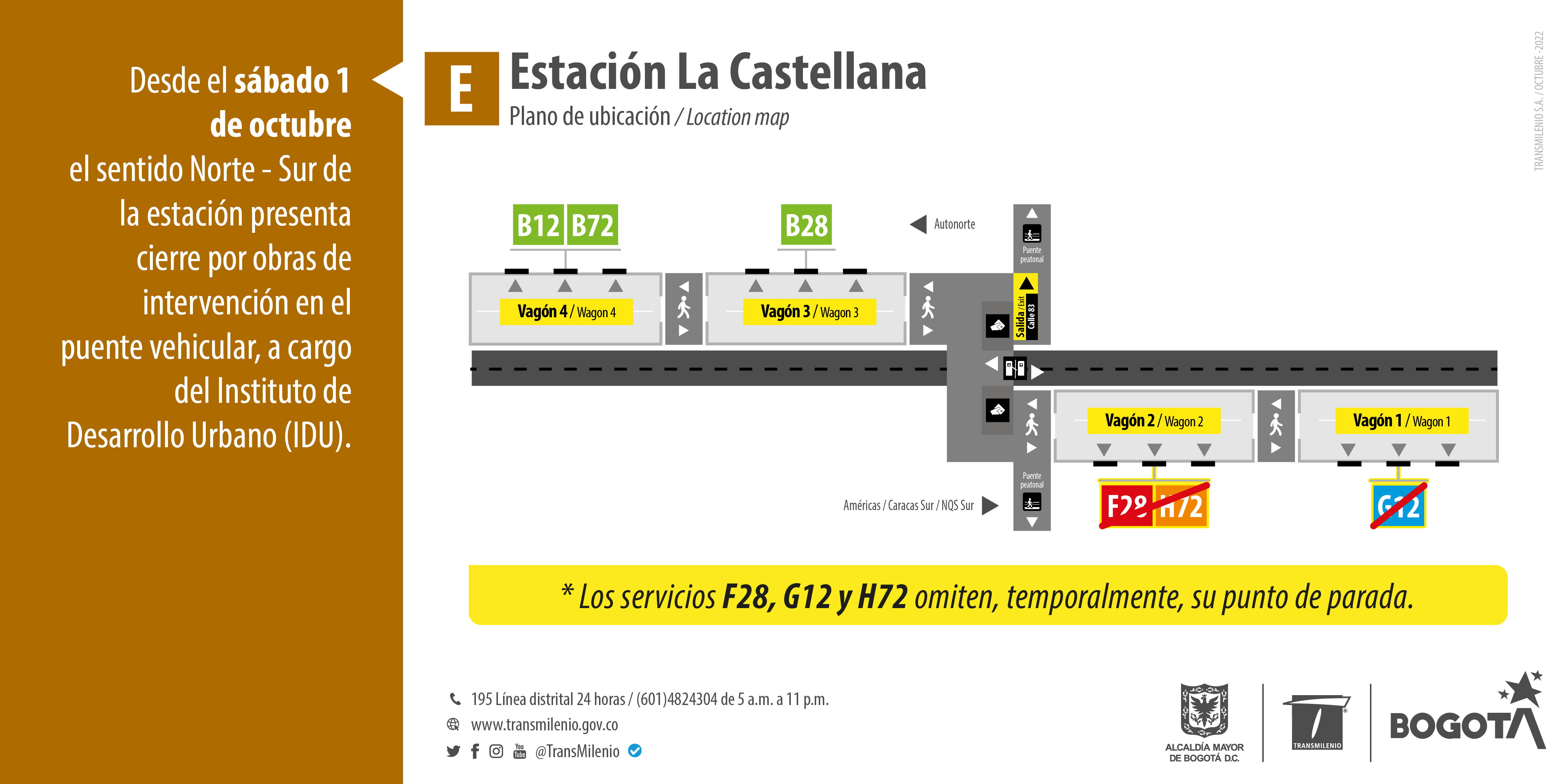 Plano de estación de la Castellana