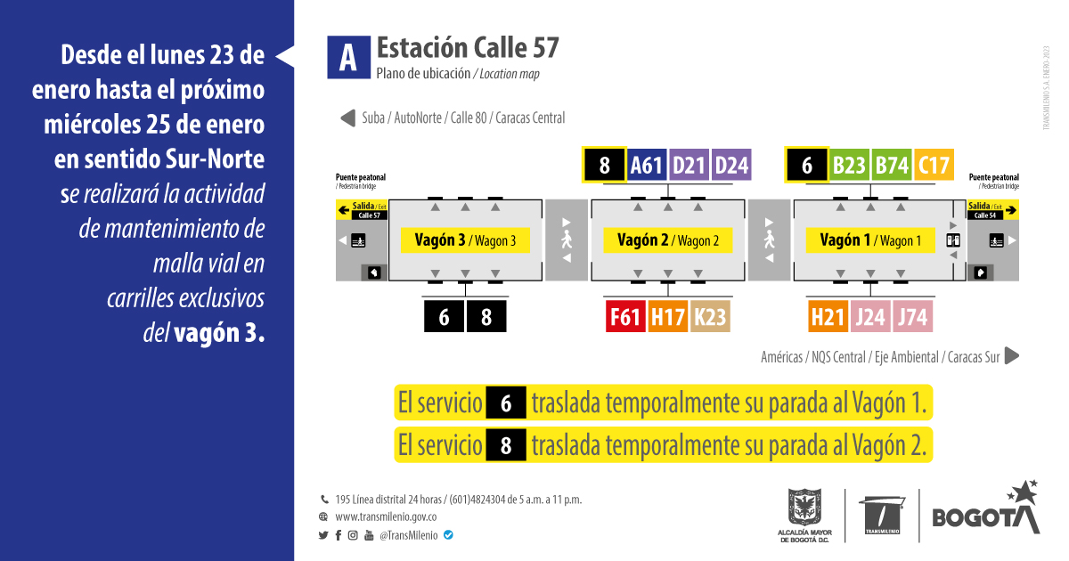 Estación Calle 57 tendrá ajuste operacional