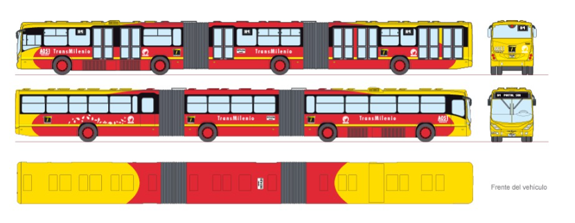  Buses Biarticulados ilustrados