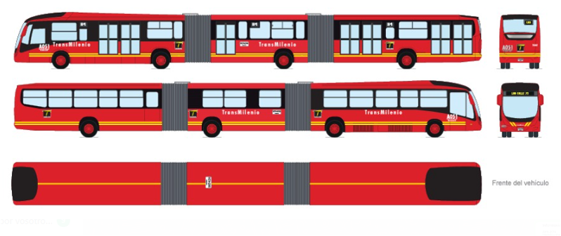 Buses Biarticulados ilustrados