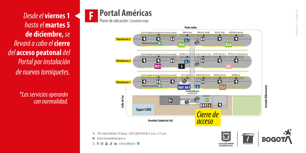 Cambios operacionales en el Portal Américas