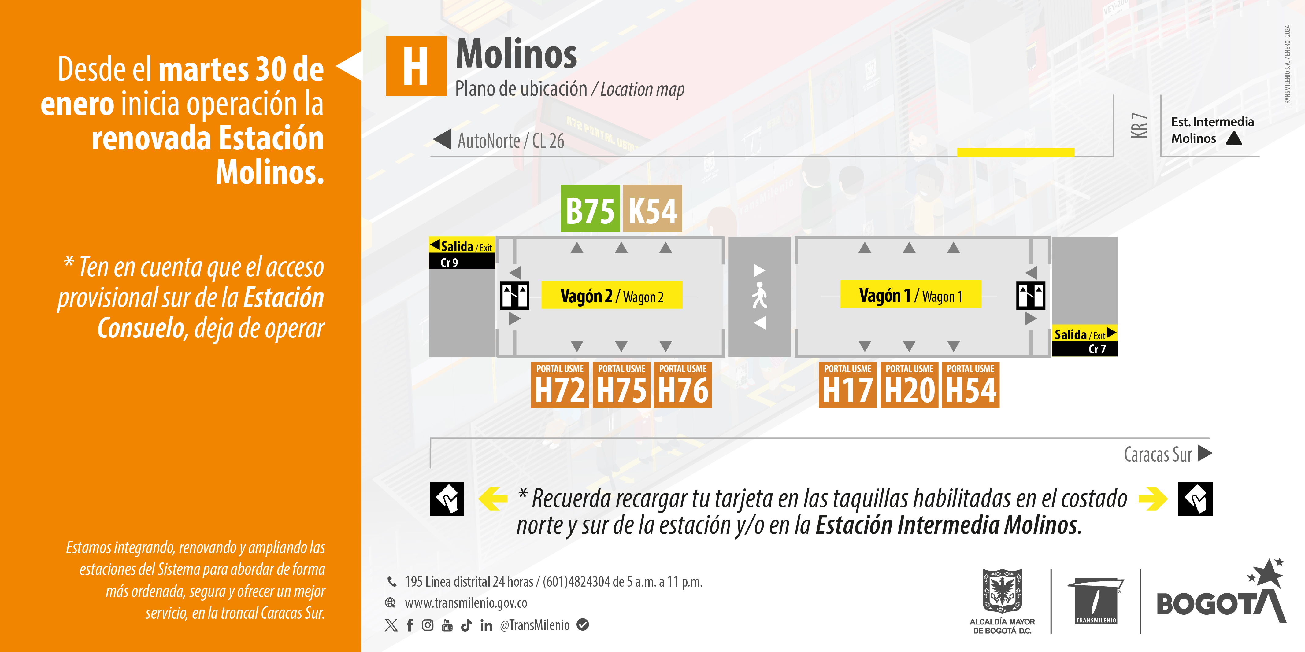 Estación Molinos reabre sus puertas beneficiando a más de 14 mil usuarios