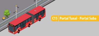 Servicio C15 Portal Tunal - Portal Suba modifica su horario de operación