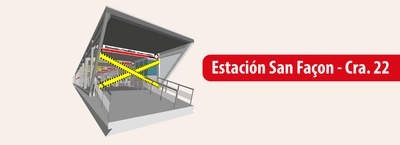 Cierre de acceso en la Estación San Façon - Carrera 22