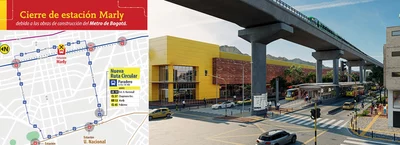 Por cierre de la estación Marly, TransMilenio implementa ruta circular