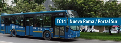 Servicio zonal TC14 Nueva Roma - Portal Sur modifica su horario