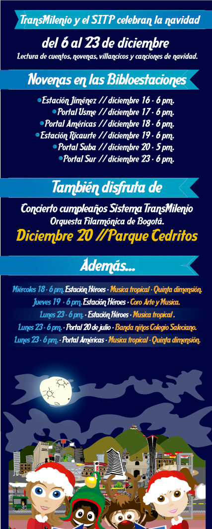 TransMilenio y el SITP te invitan a celebrar la navidad!