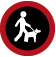 Símbolo: Persona llevando a su perro del collar.