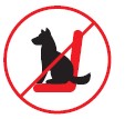 No se permiten animales o guacales en las sillas