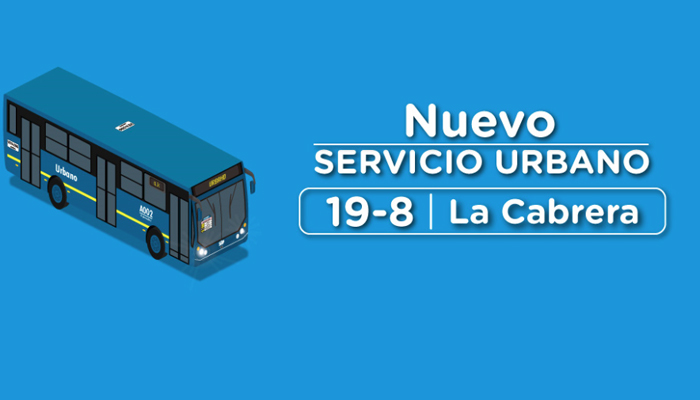Nuevo servicio urbano 19-8 La Cabrera