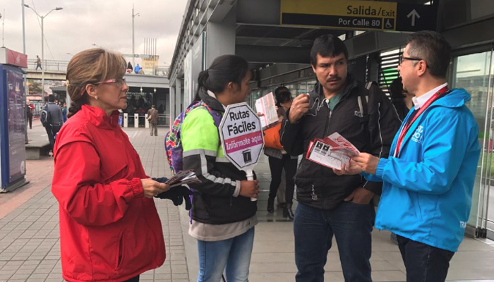 Avanza la implementación de rutas fáciles en TransMilenio