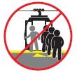 Prohibido bajar en la zona de embarque