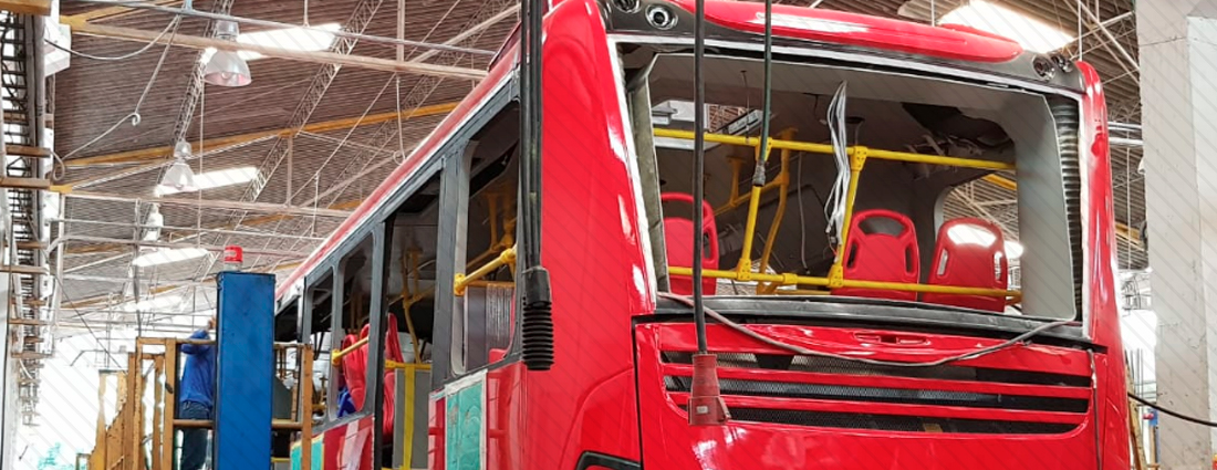 Bus de TransMilenio ensamblado en la planta de Pereira 