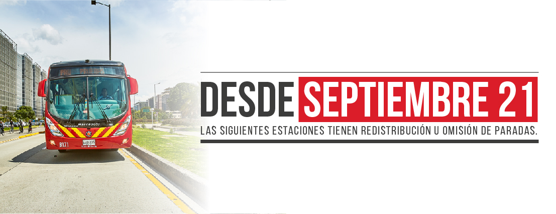 Continúan los cambios operacionales en TransMilenio desde el 21 de septiembre