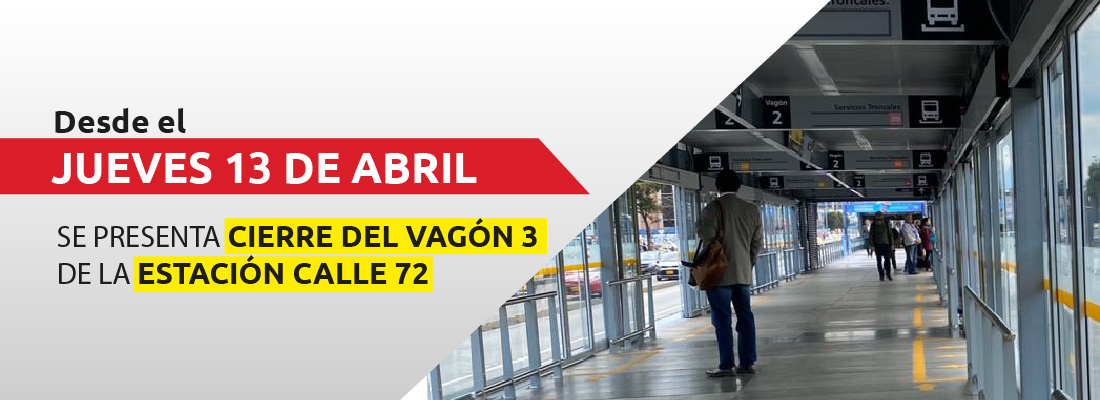 Estación Calle 72 tendrá modificaciones por obras de la Primera Línea del Metro de Bogotá